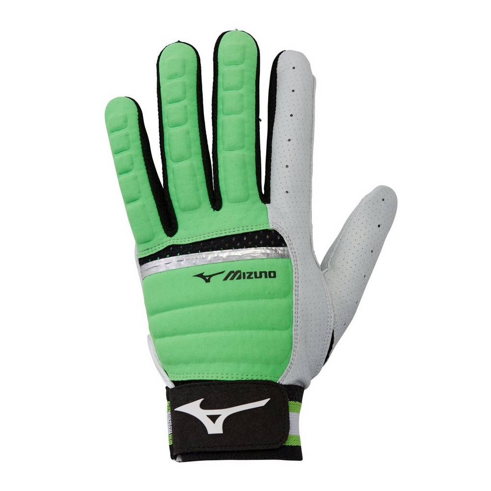 Mens Mizuno B-130 Adult Baseball Batting Gloves Light Green/Black Philippines (JBNKRL546)